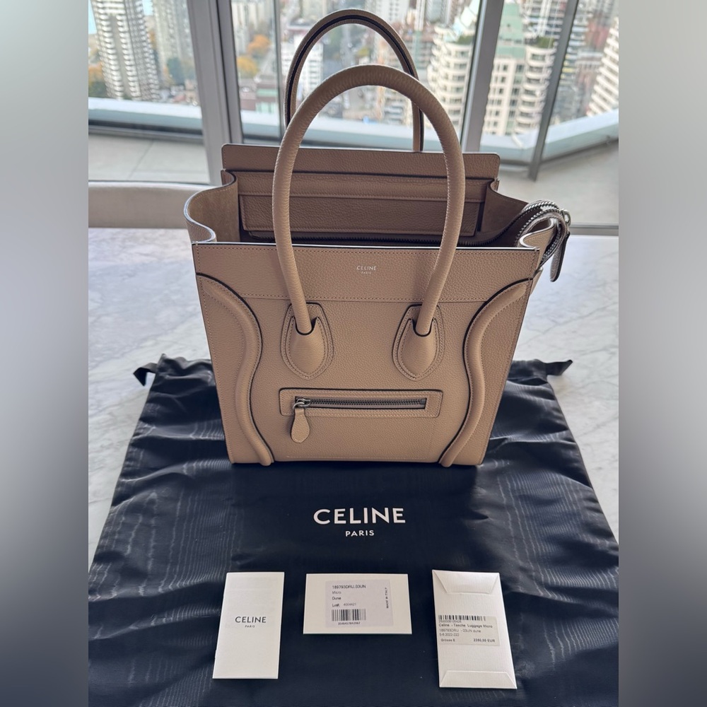 New and Authentic Celine Micro Luggage Bag,  with Receipt